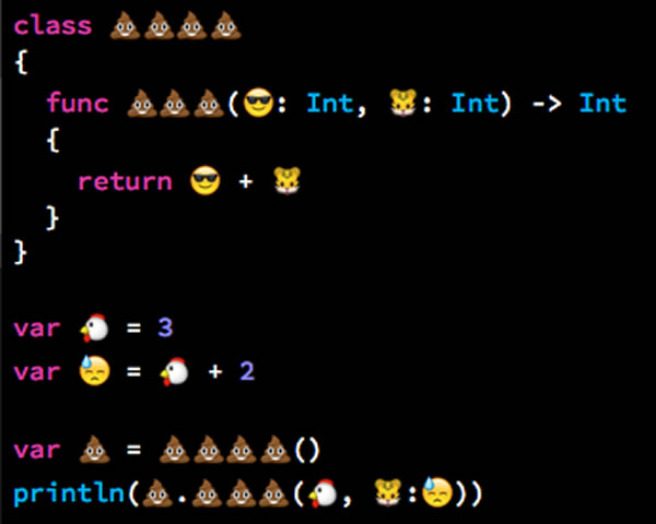 poopy swift code example