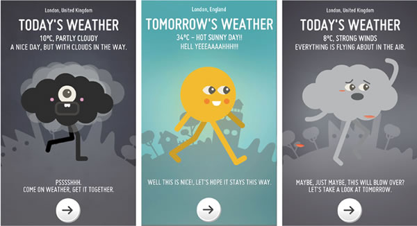 optimistic weather app