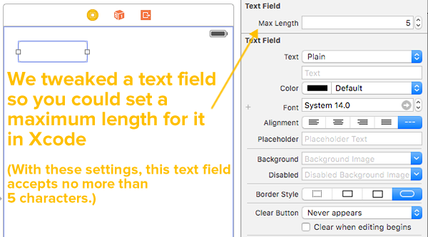 max chars text field